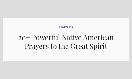 20+ Powerful Native American Prayers to the Great Spirit
