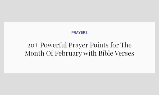 20+ Powerful Prayer Points for The Month Of February with Bible Verses