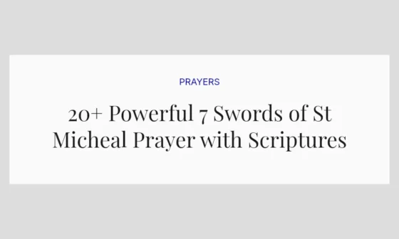 20+ Powerful 7 Swords of St Micheal Prayer with Scriptures